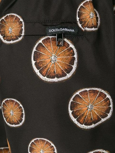 Shop Dolce & Gabbana Printed Swimming Shorts - Black