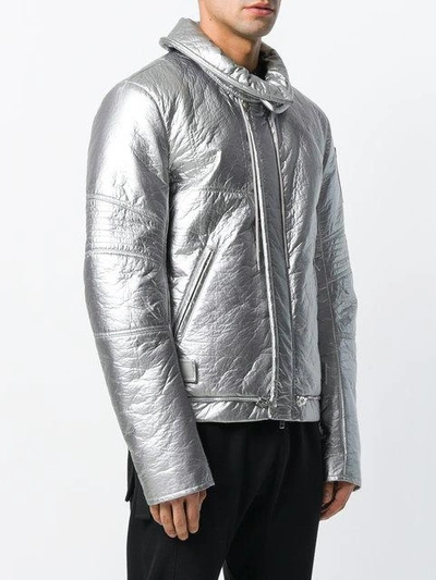 Shop Helmut Lang Astro Moto Jacket In Metallic