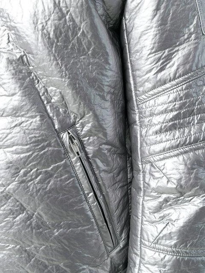 Shop Helmut Lang Astro Moto Jacket In Metallic