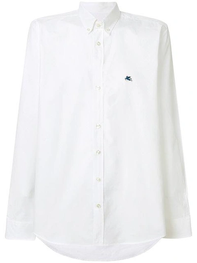 Shop Etro Tonal Embroidered Shirt - White