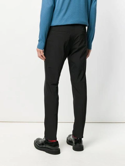 Shop Prada Zip Cuff Tailored Trousers In Black