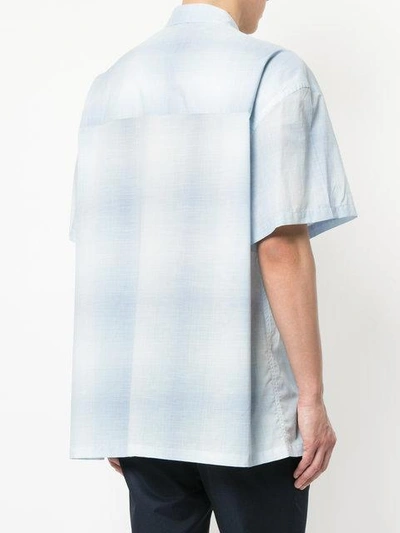 Shop E. Tautz Oversized Chest Pocket Shirt - Blue