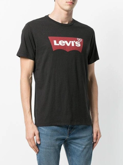 Shop Levi's Logo Print T In Black
