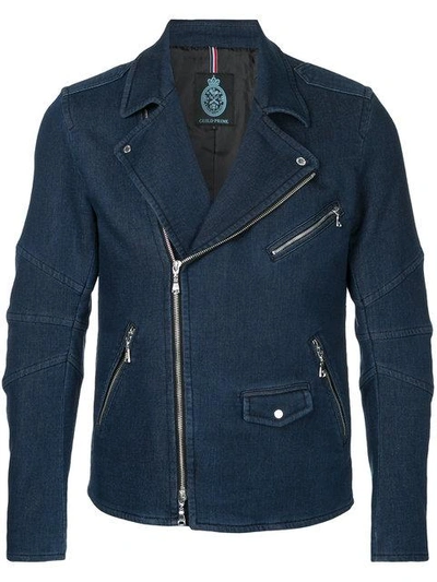Shop Guild Prime Denim Biker Jacket - Blue