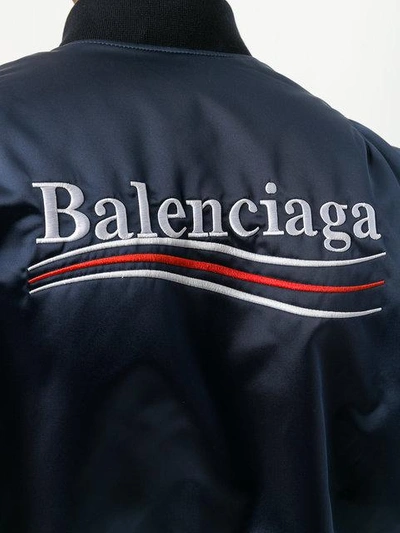 Shop Balenciaga Bal Embroidered Bomber