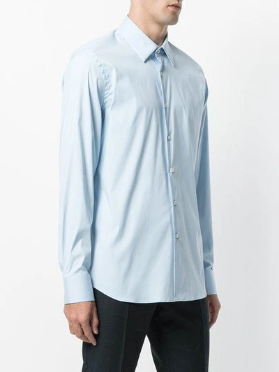 Shop Prada Classic Shirt In Blue