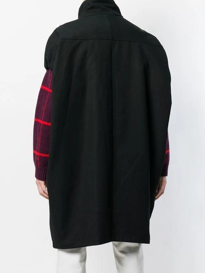 Shop Raf Simons Sleeveless Couture Coat In Black