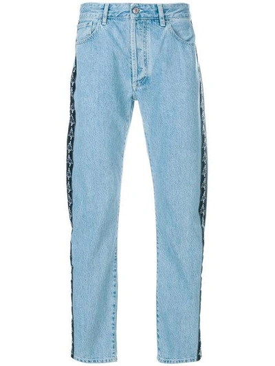 Marcelo Burlon County Of Milan Blue Kappa Edition Anti-fit Jeans | ModeSens