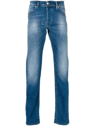 Shop Diesel Belther Slim-fit Jeans - Blue