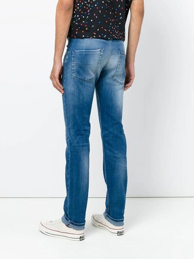Shop Diesel Belther Slim-fit Jeans - Blue