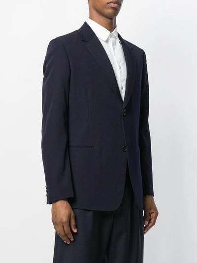 Shop Yohji Yamamoto Oversized Suit Jacket - Blue