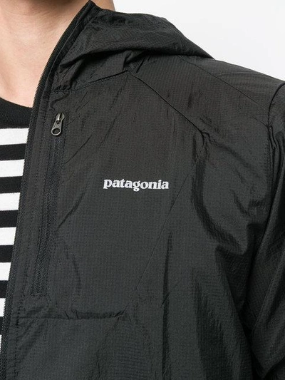 Shop Patagonia Zipped Hooded Jacket In Black