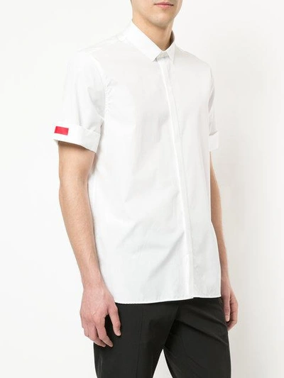 Shop Neil Barrett Contrast Trim Shirt In White