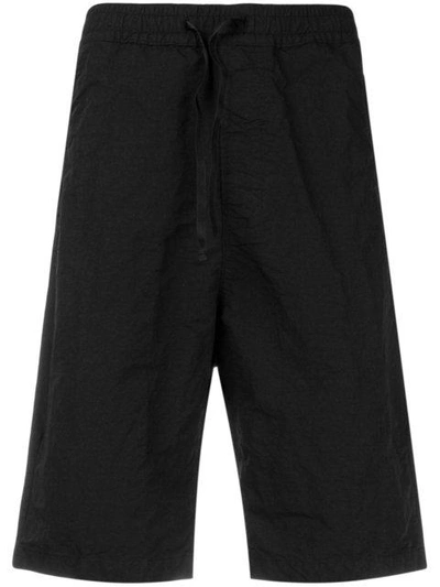 Shop Stone Island Shadow Project Elastic Waist Shorts In Black