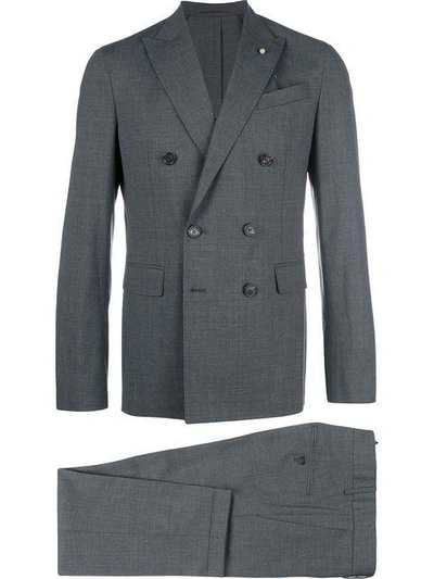 Shop Dsquared2 Napoli Double Breasted Suit - Grey