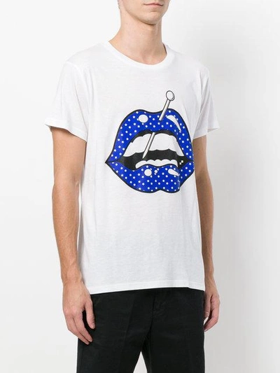 Shop Herman Little Prick Lips T-shirt - White