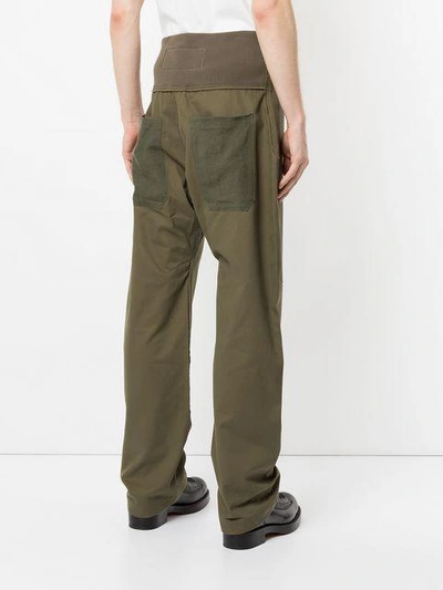 Shop Loewe Button Trousers In Green