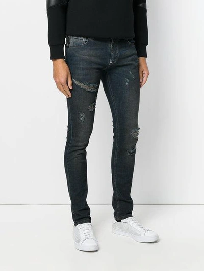 Shop Philipp Plein Distressed Skinny Jeans