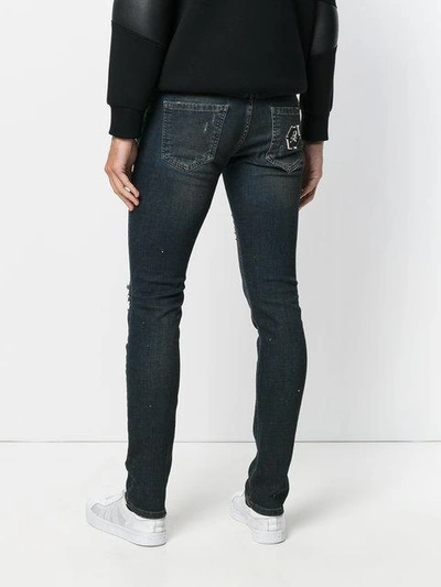 Shop Philipp Plein Distressed Skinny Jeans