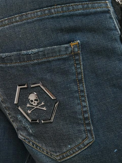 Shop Philipp Plein Distressed Skinny Jeans