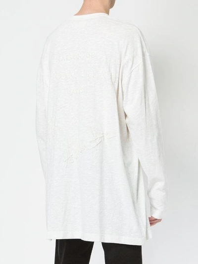 Ih Nom Uh Nit Chest Patch Oversize T-shirt - White In White
