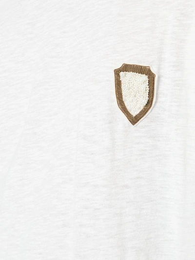 Ih Nom Uh Nit Chest Patch Oversize T-shirt - White In White