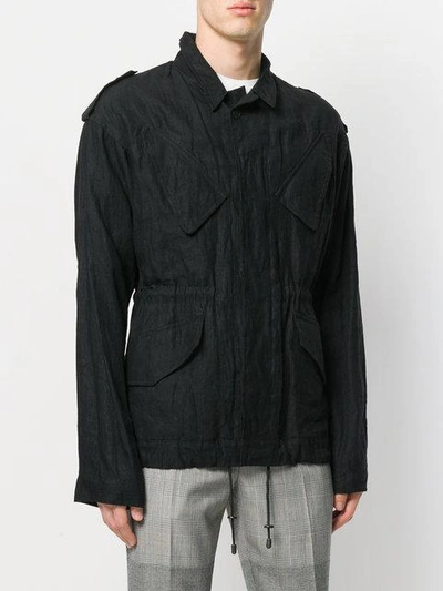Shop Haider Ackermann Drawstring Waist Jacket In Black