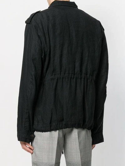 Shop Haider Ackermann Drawstring Waist Jacket In Black