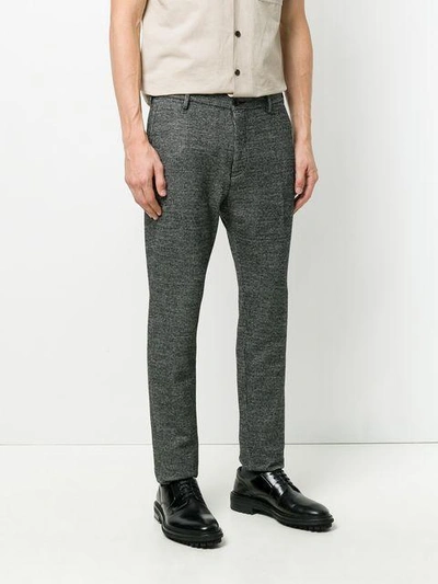 Shop Al Duca D'aosta Fitted Tailored Trousers In Black