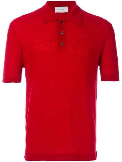 Shop Pringle Of Scotland Knitted Polo Shirt In Red