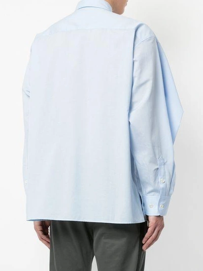 Shop Y/project Belted Chest Shirt In Blue