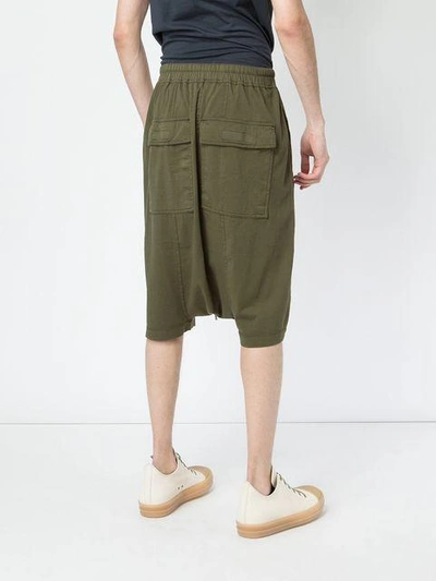 Shop Rick Owens Drkshdw Drop Crotch Shorts - Green