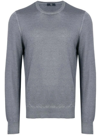 Fay Crew Neck Sweater In Grey