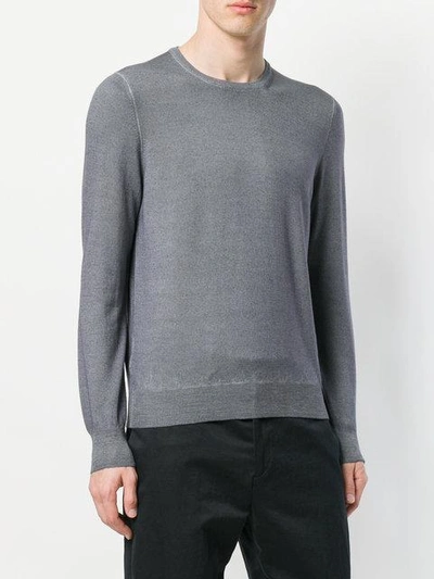 Fay Crew Neck Sweater In Grey