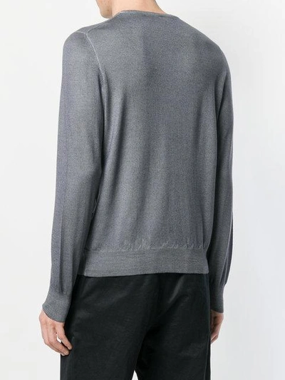 Fay Crew Neck Sweater In Grey