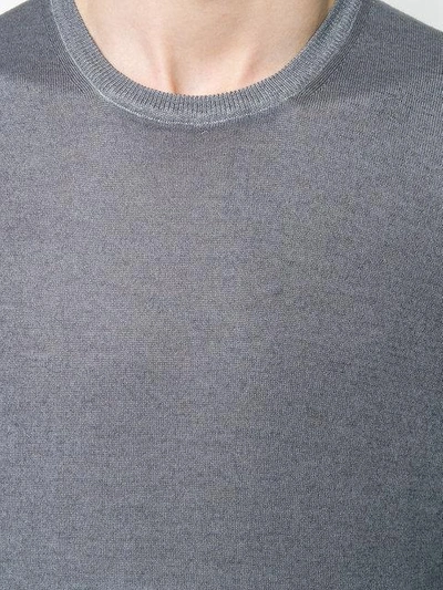 Fay Crew Neck Sweater In Grey