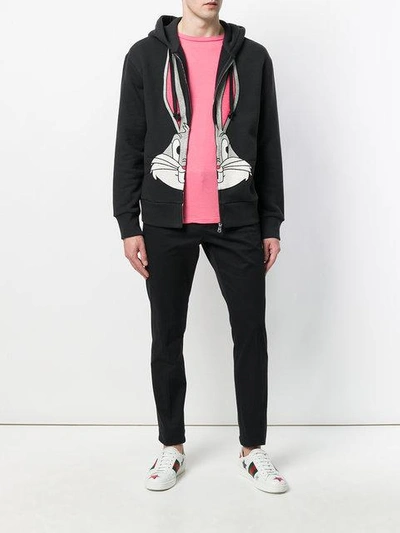 Shop Gucci Bugs Bunny Hooded Jacket In Black