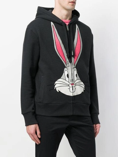 Shop Gucci Bugs Bunny Hooded Jacket In Black