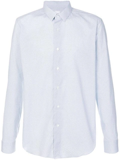Shop Xacus Geometric Patterned Shirt - Blue