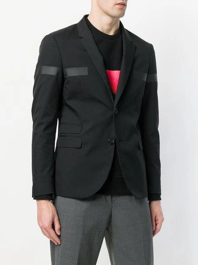 Shop Neil Barrett Block Stripe Blazer