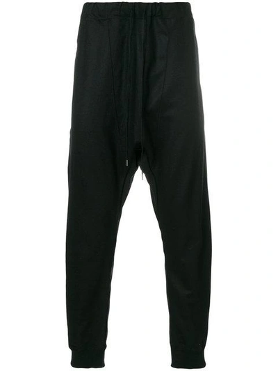 Shop Individual Sentiments Drop-crotch Sweat Pants In Black