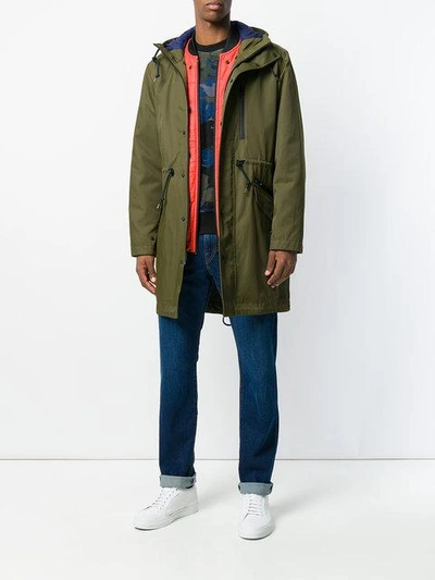 Ps By Paul Smith 2-in-1 Fishtail-hem Cotton-blend Parka Coat In Olive |  ModeSens