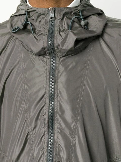 Shop Stella Mccartney Hooded Poncho In Grey