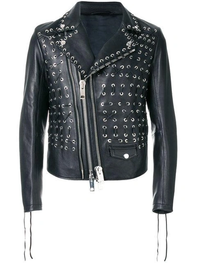 Shop Les Hommes Perfecto Lace-up Jacket