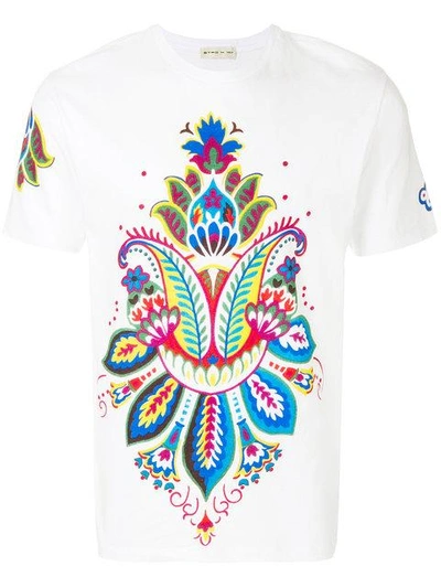 Shop Etro Floral Paisley T-shirt - White