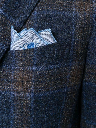 Shop Cantarelli Checked Tailored Jacket - Blue