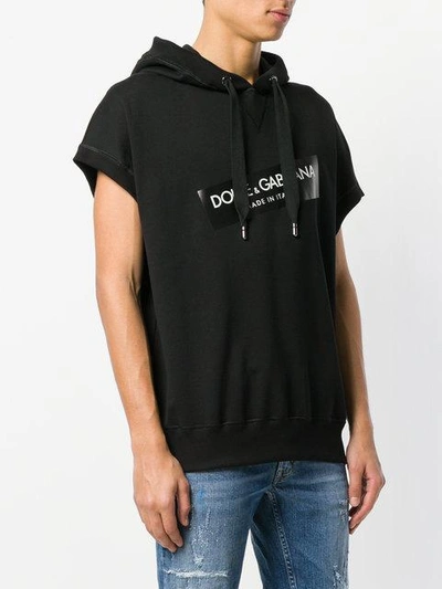 Shop Dolce & Gabbana Logo Patch Short Sleeve Sweatshirt