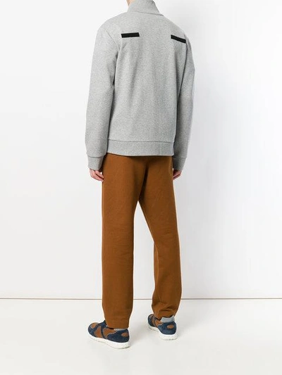 Shop Valentino Detachable Hood Sweatshirt - Grey