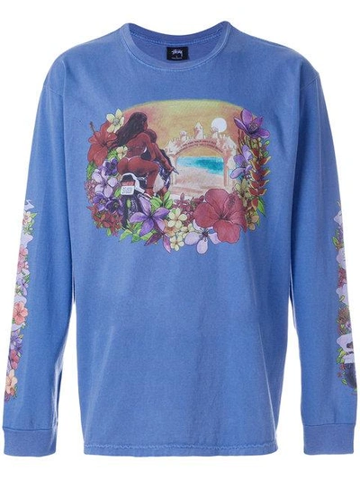 Shop Stussy Printed Sweatshirt