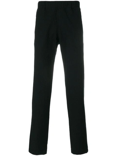 Shop Apc Crease Effect Slim Fit Trousers In Black